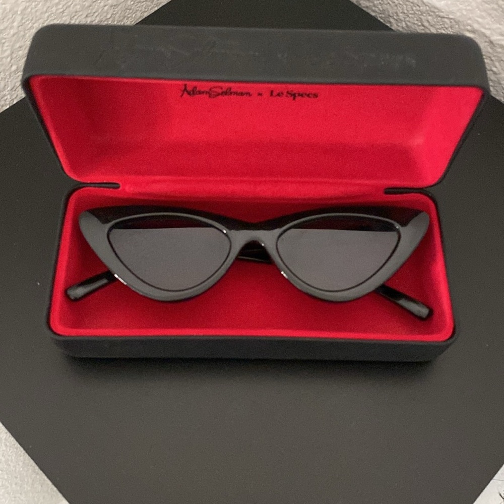 Adam Selman X Le Specs Collab Last Lolita Cat Eye Sunglasses Black